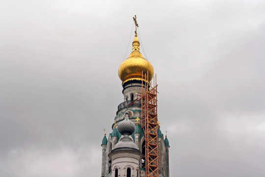 На колокольне Софийского собора ведутся противоаварийные работы