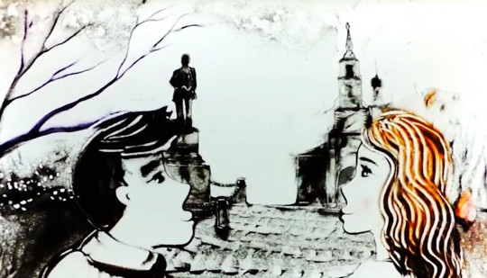 В Вологде вышел фильм, нарисованный песком, по миниатюре Натальи Мелёхиной «Первый снег»