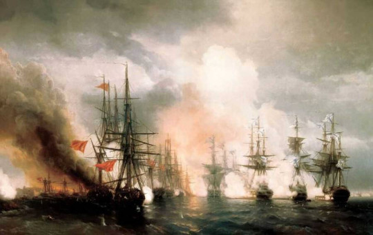 1 декабря 1853 года русская эскадра под командованием Нахимова разгромила турецкий флот у мыса Синоп