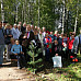 Участники Клюевских чтений и жители Вытегры на закладке дендропарка