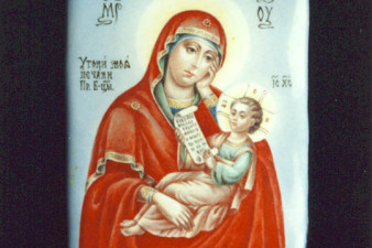 Глунина С.С. Богородица. Металл, эмаль, роспись