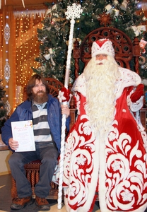 Федор Конюхов в гостях у Деда Мороза