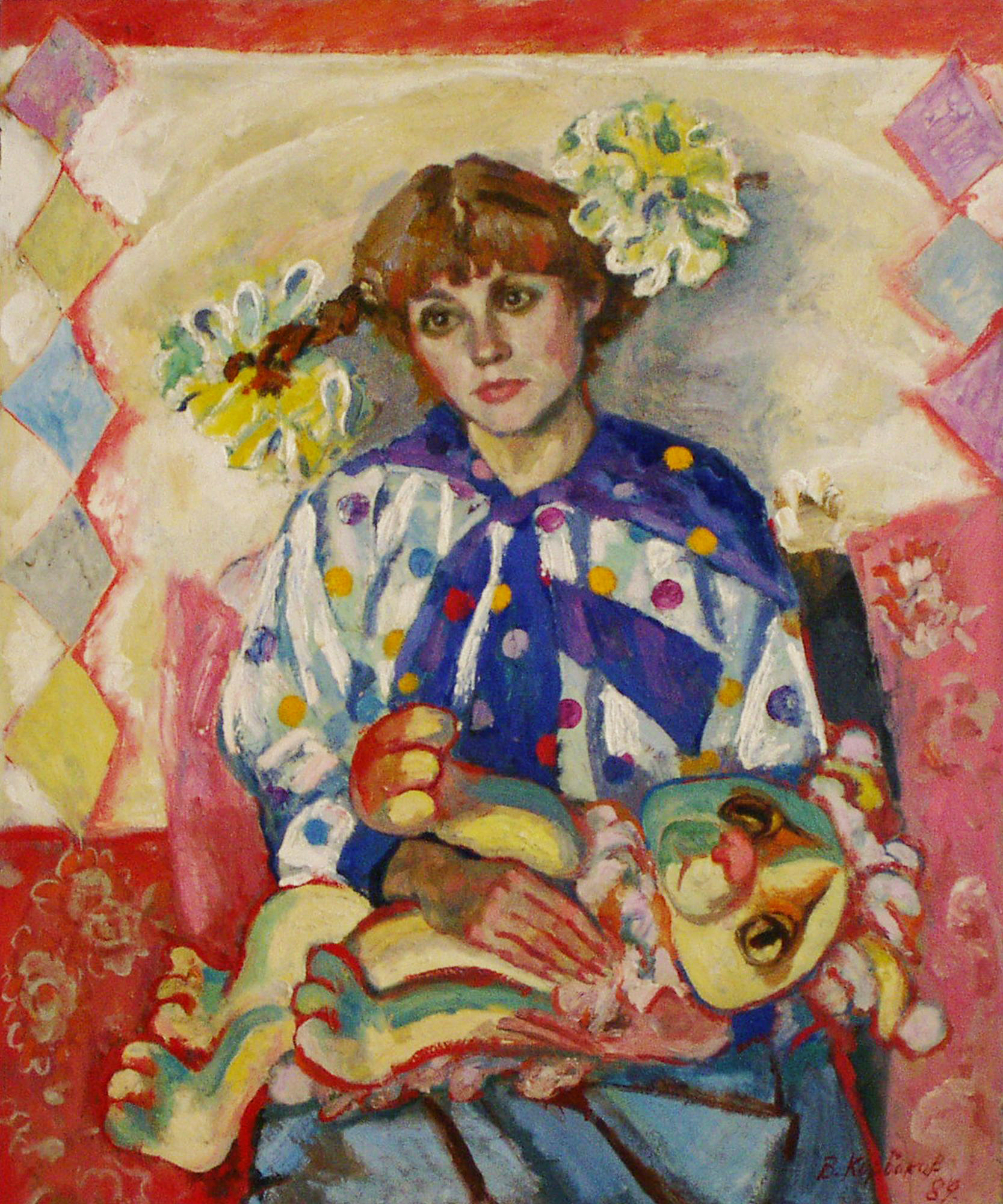 Корбаков Владимир Николаевич (1922-2013). Таня – артистка кукольного театра. 1989. Холст, масло. ВОКГ.