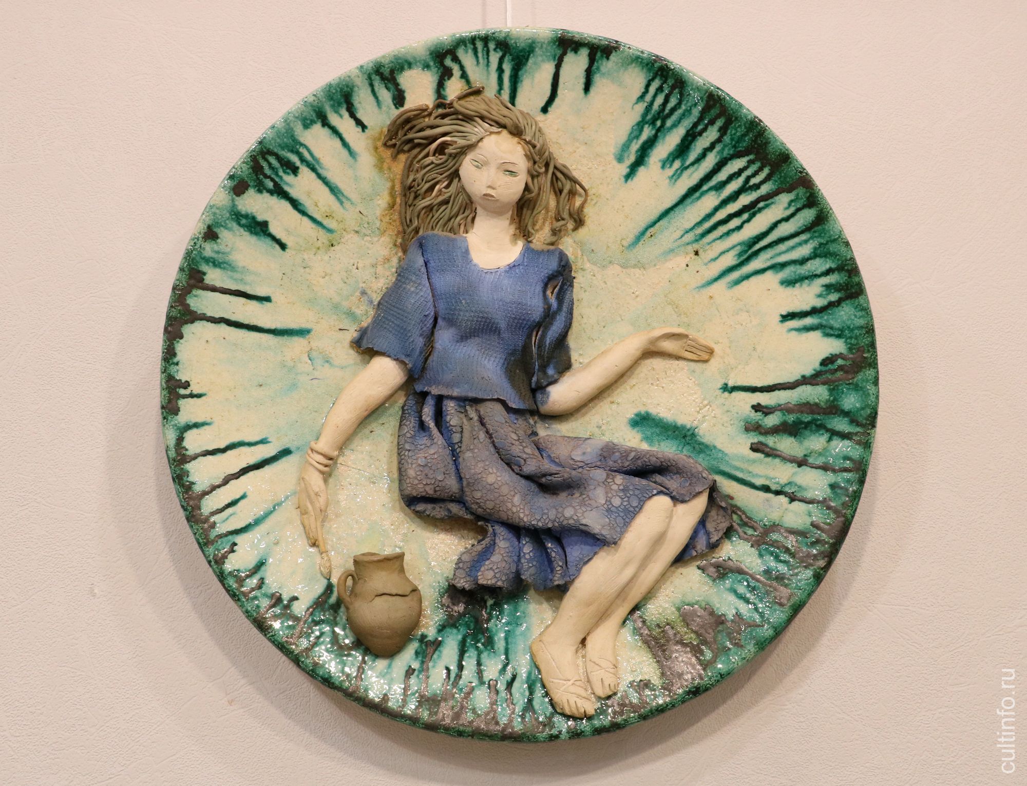 Татьяна Чистякова. Тарелка «Одна-одинешенька». 1984
