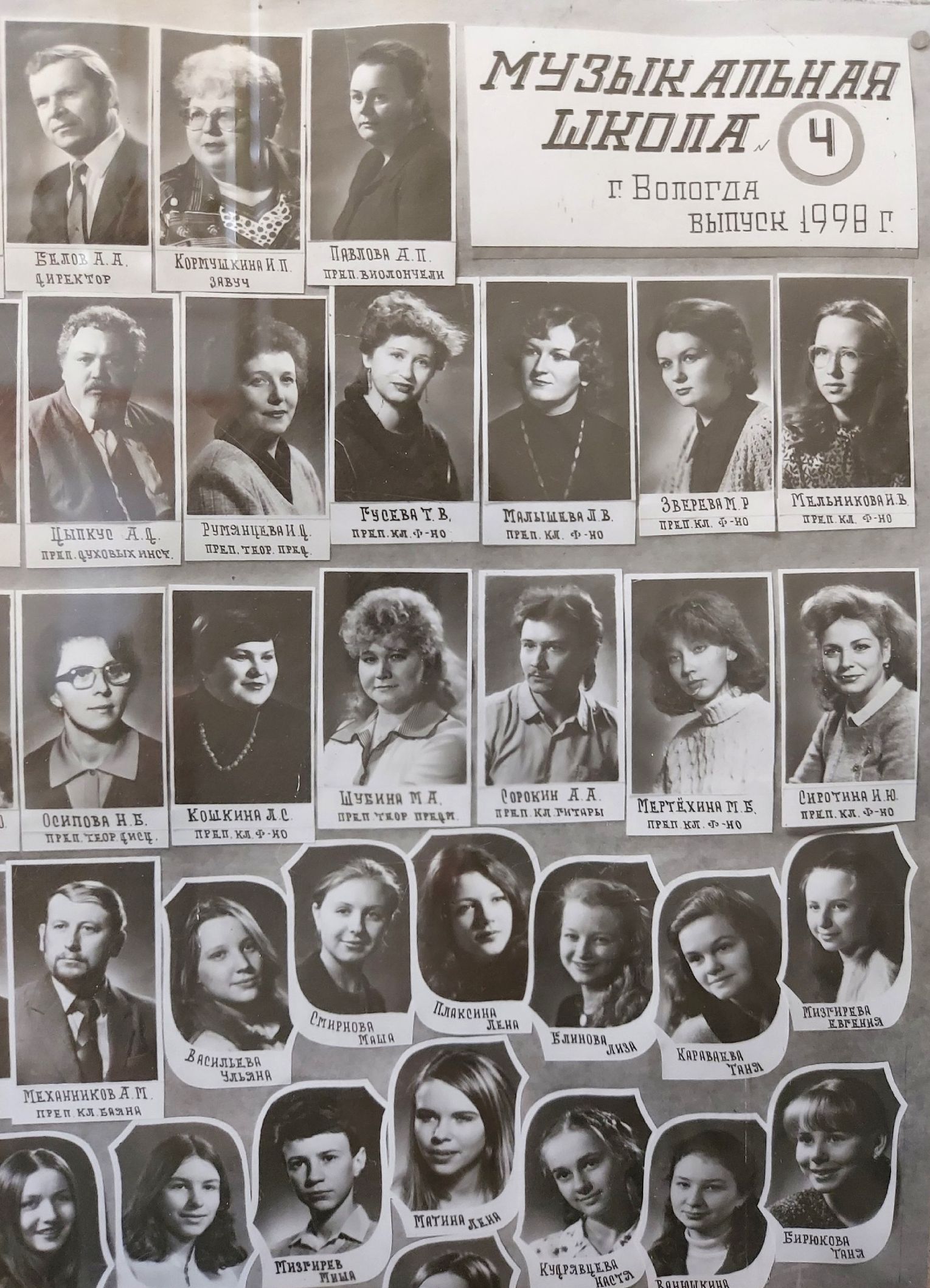 Фото выпускников 4-й ДМШ 1998 года