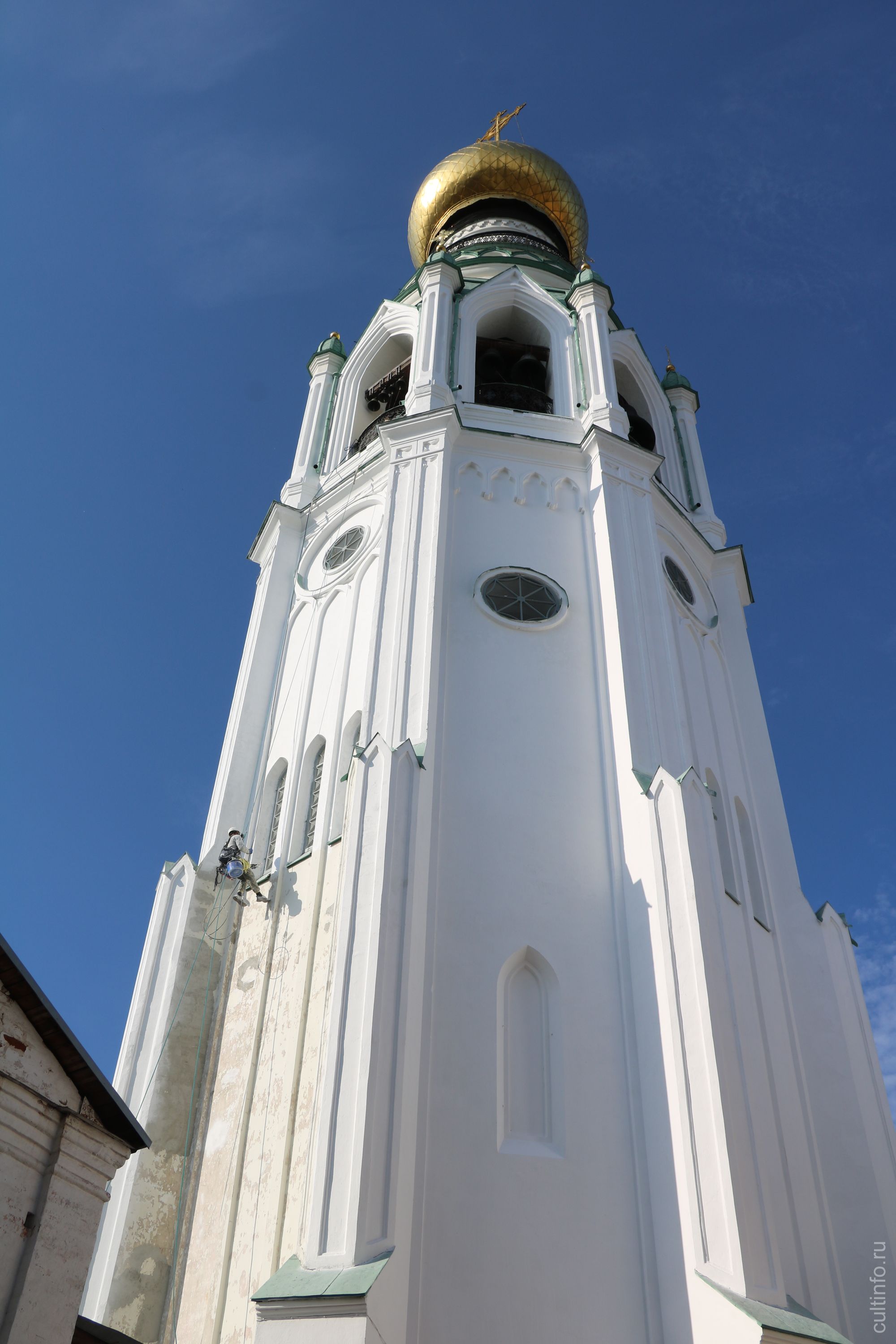 Наружные работы на колокольне Софийского собора