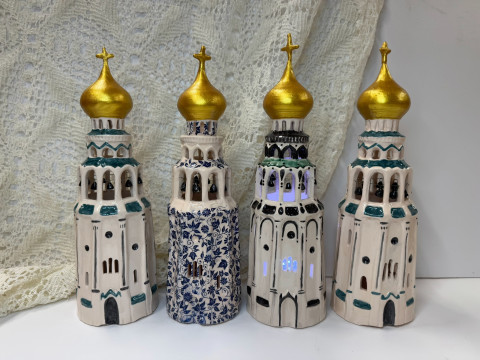 Красоту вологодской колокольни запечатлели в керамике Сергей и Анастасия Нуриджанян