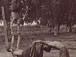 Встреча учащихся Дома пионеров с пионерами лагеря Обкома учителей. Село Шуйское (1949 год). Фото из альбома «Акробатический кружок» Дома пионеров и школьников за 1940-1980 гг.  (МКУ «МАГВ» Ф. 1173 ОП. 1  Д.3. Л. 7)