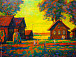 Юрий Коробов. Вечер в деревне Пожар. Холст, масло. 2015