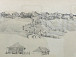 Бурмагин Н.В. Деревня в Биряковском районе. 1968. Бумага, карандаш