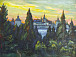 Корбаков Владимир Николаевич (1922-2013). Обитель св. Кирилла в 5 часов утра. 1998. Холст, масло. ВОКГ.