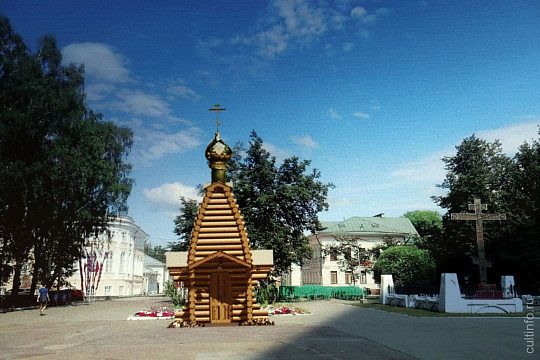 За строительством деревянного храма-часовни на месте утраченного Спасо-Всеградского собора можно будет наблюдать онлайн