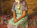 Юрий Кугач. Деревенская девушка. 1953. Фрагмент