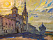 Владимир Корбаков. Надвратная церковь с колокольней в Прилуках. 1998. Выставка «Вологодская область – душа Русского Севера»
