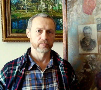 Художник Владимир Григорьев представляет свои работы в выставочном зале Союза художников России