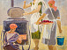 Александр Самохвалов. В полях (Кухня). 1927