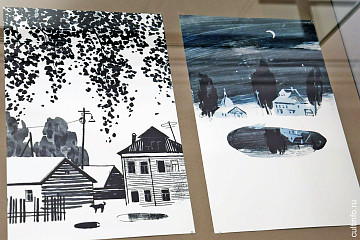 «Выпал снег, и всё забылось...»: выставка иллюстраций петербургских художниц к стихам Николая Рубцова работает в Вологде 