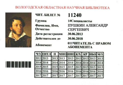 Читательский билет = скидочная карта