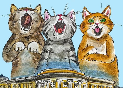 Культурные вологодские котики стали героями новой выставки Олега Малинина