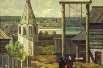 Пантелеев А.В. Деревня Благовещенье. 1986. Холст, масло