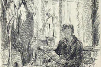 Бочков Ф. Н. Читающая женщина у окна. 1926. Бумага, карандаш Бочков Ф. Н. Читающая женщина у окна. 1926. Бумага, карандаш