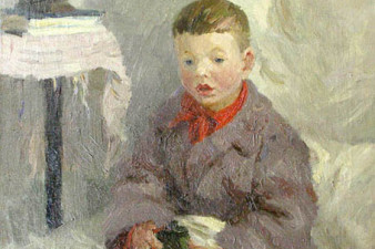 Бочков Ф. Н. Алеша в красной рубашке. 1940. Холст, масло Бочков Ф. Н. Алеша в красной рубашке. 1940. Холст, масло