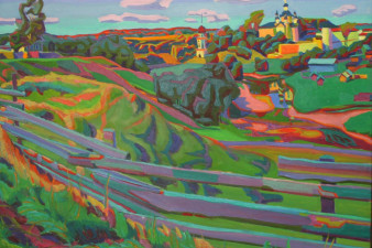 Калинин Г. В. Вид на Спасо-Суморин монастырь. 1995. Холст, масло.