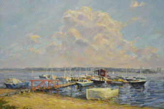 Гуляйкина И. Утрон на реке Шексне. Холст, масло Гуляйкина И. Утрон на реке Шексне. Холст, масло