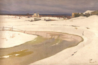 Вахрушов Ф. М. Оттепель. 1910. Холст, масло