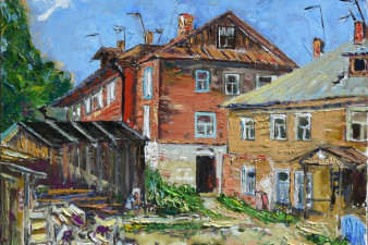 Поляков А. Р. Кадниковский дворик. 2010. Холст, масло