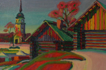 Калинин Г. В. Баньки в Тотьме. 1996. Холст, масло.