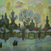 Журавлев Н. А. Кириллов зимний. 2010. Картон, пастель