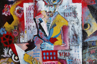Поляков А. Р. Портрет художника В. Н. Корбакова. 2002. Холст, масло. ВОКГ Поляков А. Р. Портрет художника В. Н. Корбакова. 2002. Холст, масло. ВОКГ