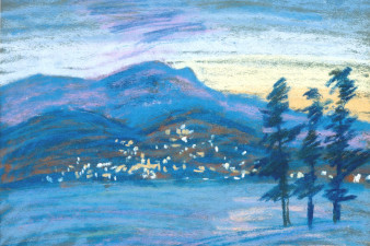 Агафонов. В. Ю. Бакуриани. 1984. Бумага, пастель. Изображение с сайта lunin-gallery.ru