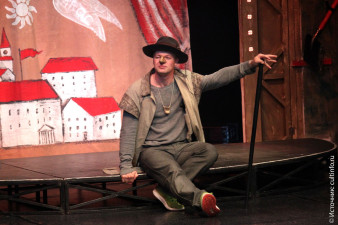 В роли Сирано в спектакле «Сирано de Бержерак» (2018)