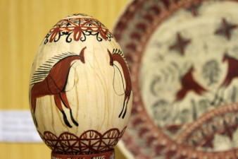 Вологодские росписи. ФОто с пасхальной выставки в «Резном палисаде». 2012