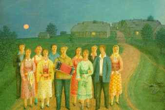 Попов Г. И. Частушки. 1999. Холст, масло. Из собрания Вологодского музея-заповедника