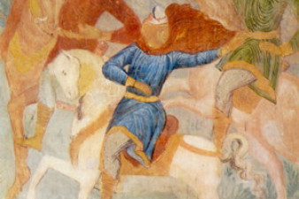 Западная стена. Иноверцы, идущие в ад. Фрагмент композиции «Страшный суд». Западная стена. Misbelievers Descending into Hell. Detail from the «Last Judgment» composition. Western wall