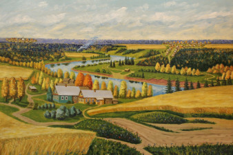Щепелкин Анатолий Дмитриевич. Родные места. 1999. ДВП, масло. ОНМЦК