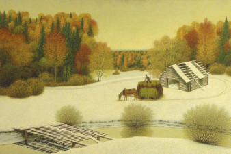 Первопуток. 1982. Холст, масло. 60х80. ВОКГ