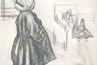 Иллюстрация. Толстой Л. Филипок. 1955, карандаш