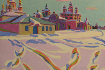 Калинин Г. В. Морозный день в Великом Устюге. 1992. Холст, масло.