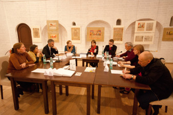 Круглый стол «Феномен лубка в русской культуре». Фото Сергея Оленева