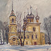 Вера Филиппова. Церковь Сретения (1731-1735). Вологда. Х., м., 50х50, 2023