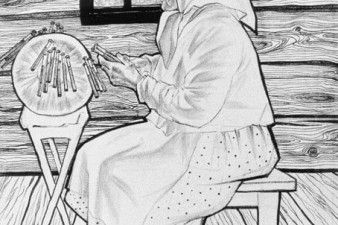 Вечный перезвон. 1966. Бумага, тушь. Вологодская областная картинная галерея