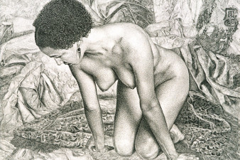 Ню. Ира. Мулатка. 1999. Бумага, тушь, перо.