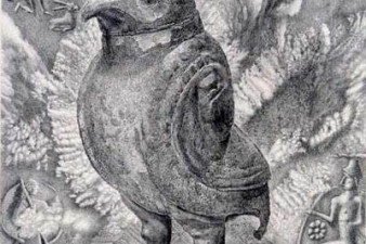 В суровом холоде молчанья. 1994. Бумага, картон.