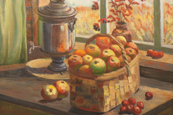 Борисов А. А. Натюрморт с яблоками. 2005. Холст, масло Борисов А. А. Натюрморт с яблоками. 2005. Холст, масло