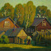 Журавлев Н. А. Вечер в деревне. 2012. Картон, пастель