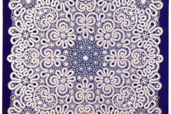 Скатерть «Бабушкины сны». 1991 г. Авт. М. Ю. Пальникова. Лен, кружево, сцепная техника